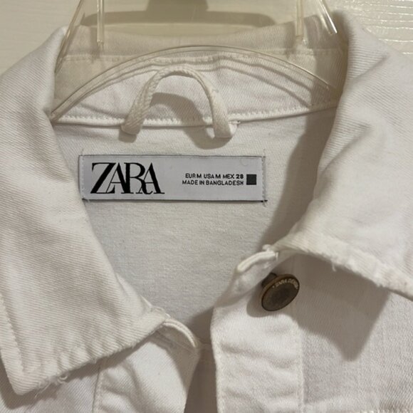 ZARA WHITE DENIM JACKET - Picture 3 of 4